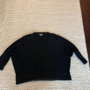 James Perse Black Sweater Crop Top, size 1, wool/cashmere